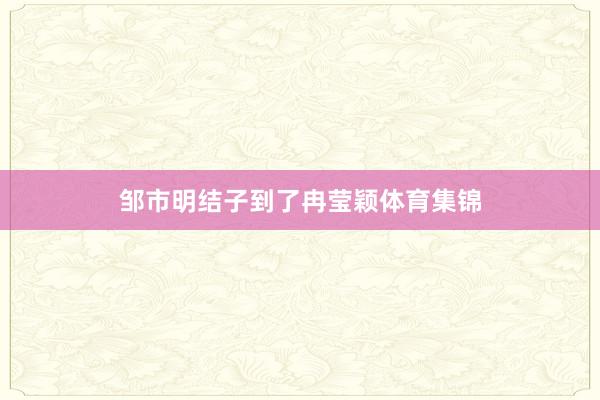 邹市明结子到了冉莹颖体育集锦