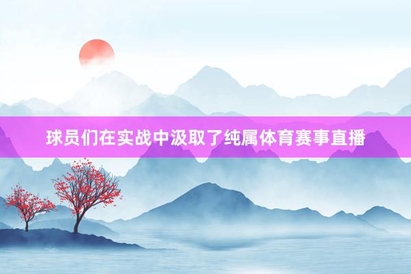 球员们在实战中汲取了纯属体育赛事直播