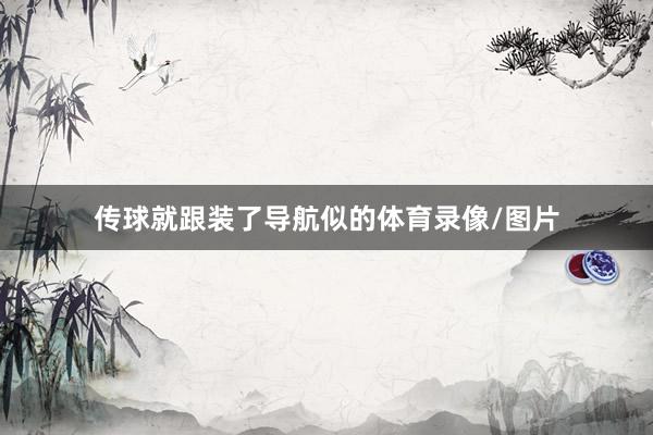 传球就跟装了导航似的体育录像/图片