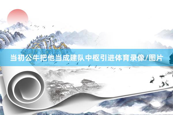 当初公牛把他当成建队中枢引进体育录像/图片