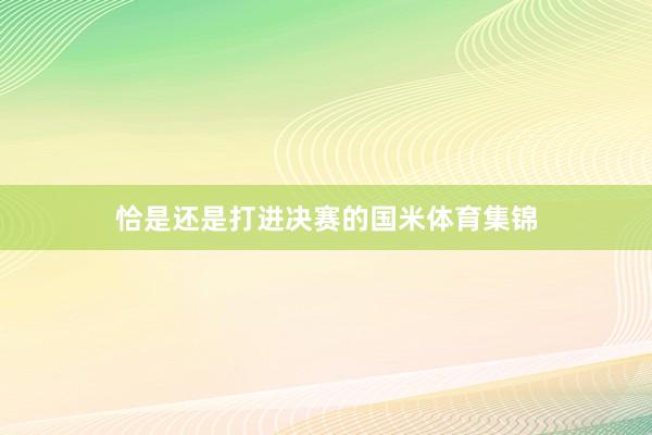恰是还是打进决赛的国米体育集锦