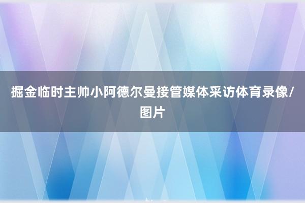 掘金临时主帅小阿德尔曼接管媒体采访体育录像/图片