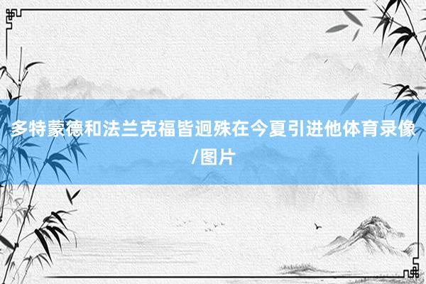 多特蒙德和法兰克福皆迥殊在今夏引进他体育录像/图片