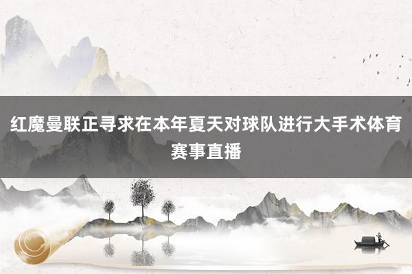 红魔曼联正寻求在本年夏天对球队进行大手术体育赛事直播