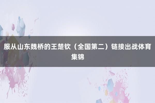 服从山东魏桥的王楚钦（全国第二）链接出战体育集锦