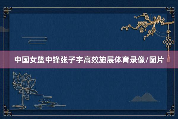 中国女篮中锋张子宇高效施展体育录像/图片