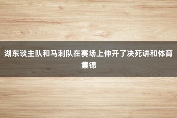 湖东谈主队和马刺队在赛场上伸开了决死讲和体育集锦