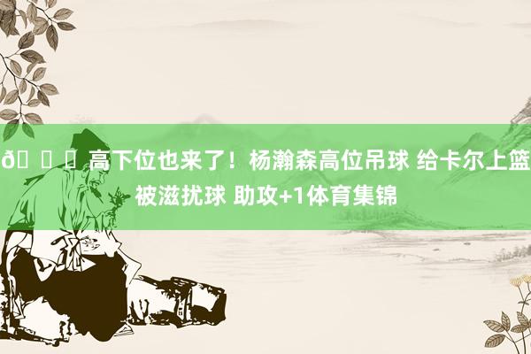 😘高下位也来了！杨瀚森高位吊球 给卡尔上篮被滋扰球 助攻+1体育集锦