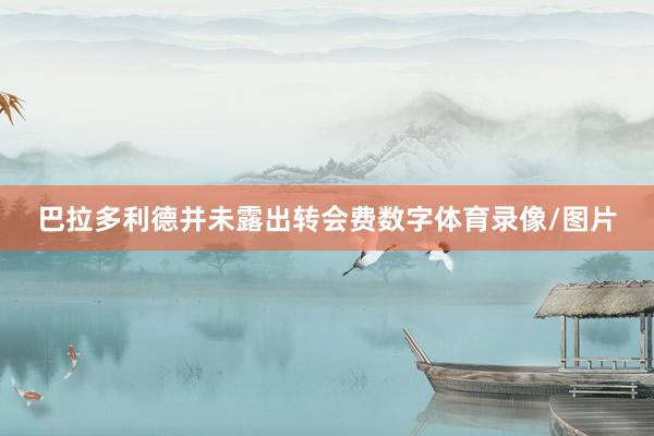 巴拉多利德并未露出转会费数字体育录像/图片