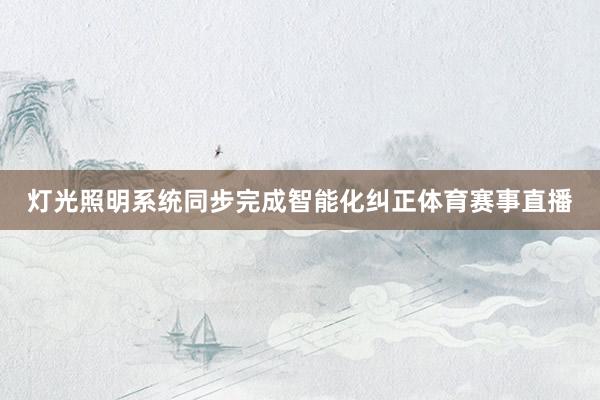 灯光照明系统同步完成智能化纠正体育赛事直播