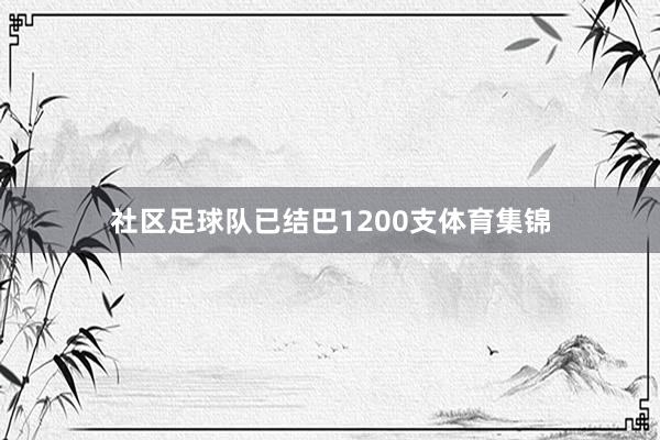 社区足球队已结巴1200支体育集锦