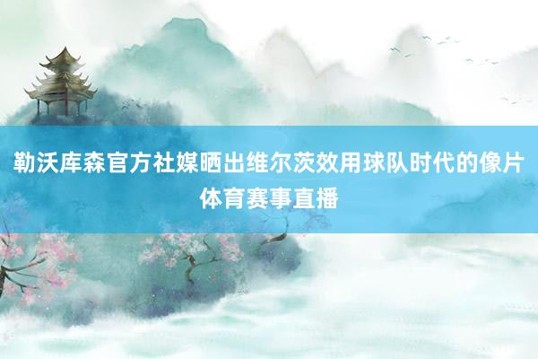 勒沃库森官方社媒晒出维尔茨效用球队时代的像片体育赛事直播