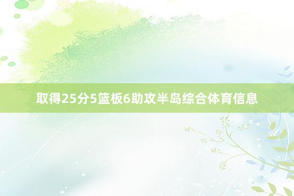 取得25分5篮板6助攻半岛综合体育信息
