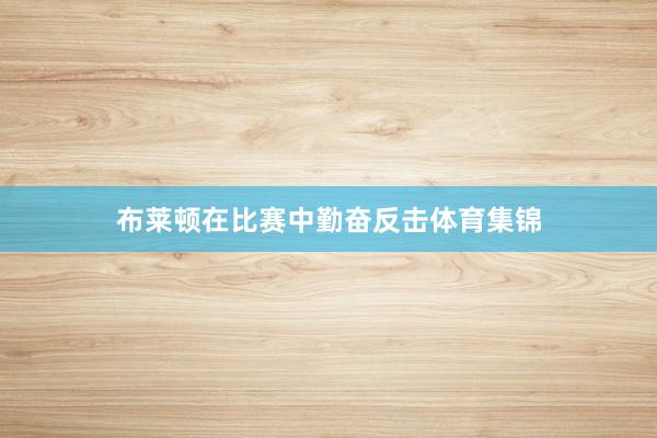 布莱顿在比赛中勤奋反击体育集锦