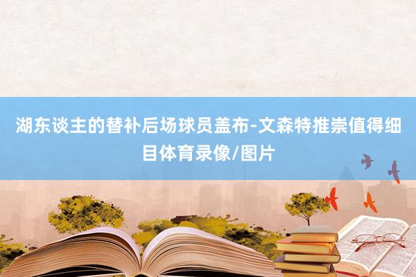 湖东谈主的替补后场球员盖布-文森特推崇值得细目体育录像/图片