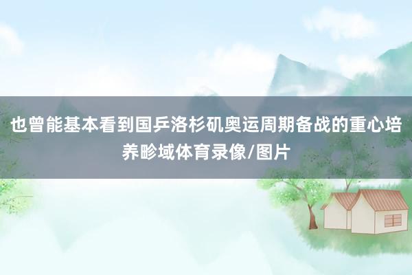 也曾能基本看到国乒洛杉矶奥运周期备战的重心培养畛域体育录像/图片