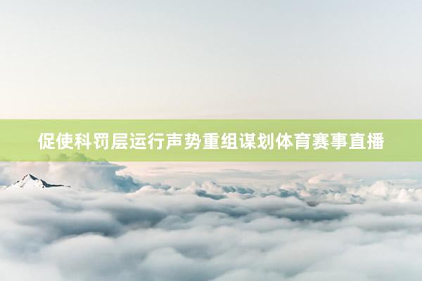 促使科罚层运行声势重组谋划体育赛事直播