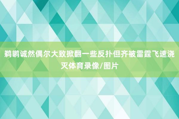 鹈鹕诚然偶尔大致掀翻一些反扑但齐被雷霆飞速浇灭体育录像/图片