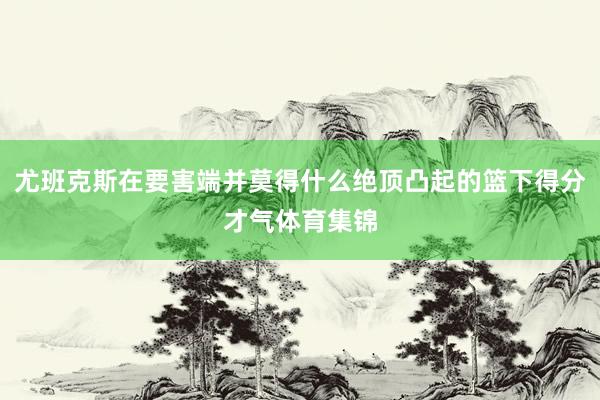 尤班克斯在要害端并莫得什么绝顶凸起的篮下得分才气体育集锦