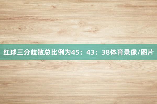 红球三分歧散总比例为45:43:38体育录像/图片