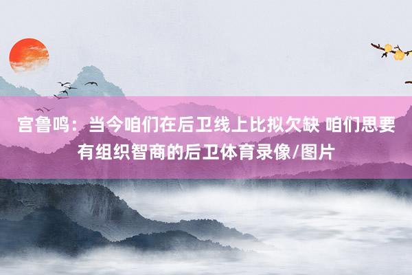宫鲁鸣：当今咱们在后卫线上比拟欠缺 咱们思要有组织智商的后卫体育录像/图片