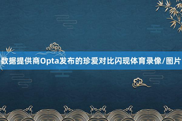 数据提供商Opta发布的珍爱对比闪现体育录像/图片