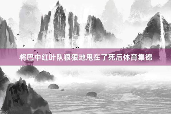 将巴中红叶队狠狠地甩在了死后体育集锦