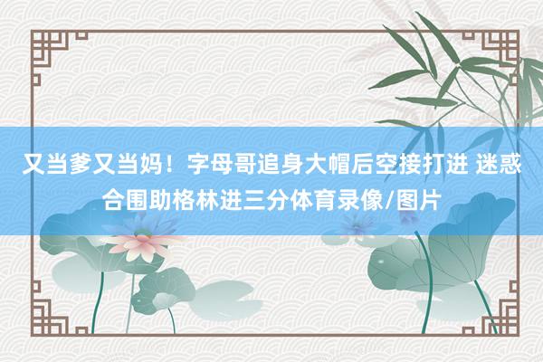 又当爹又当妈！字母哥追身大帽后空接打进 迷惑合围助格林进三分体育录像/图片