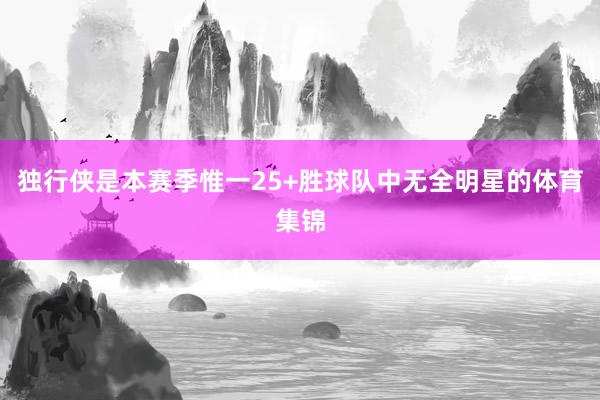 独行侠是本赛季惟一25+胜球队中无全明星的体育集锦
