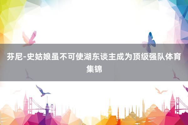 芬尼-史姑娘虽不可使湖东谈主成为顶级强队体育集锦