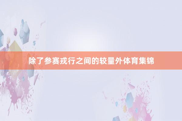除了参赛戎行之间的较量外体育集锦