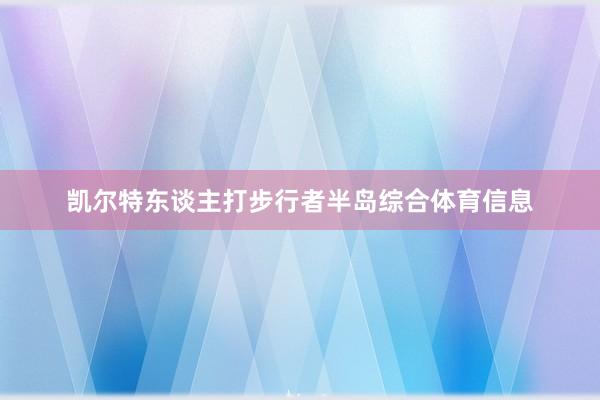 凯尔特东谈主打步行者半岛综合体育信息