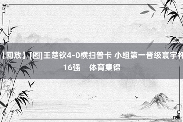 【回放】[图]王楚钦4-0横扫普卡 小组第一晋级寰宇杯16强    体育集锦