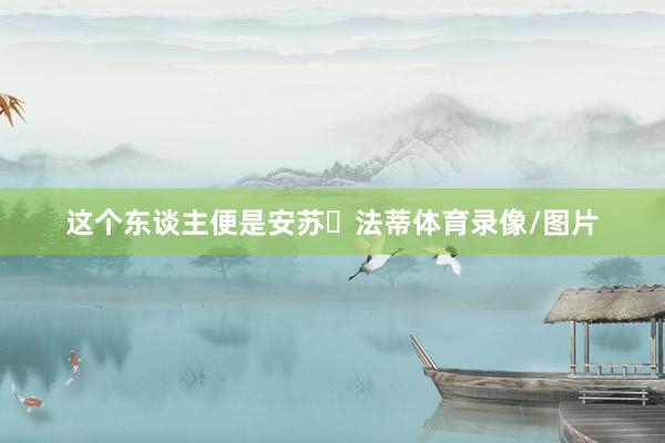 这个东谈主便是安苏・法蒂体育录像/图片
