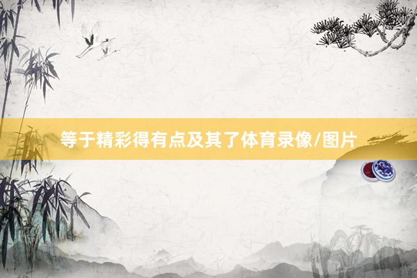 等于精彩得有点及其了体育录像/图片