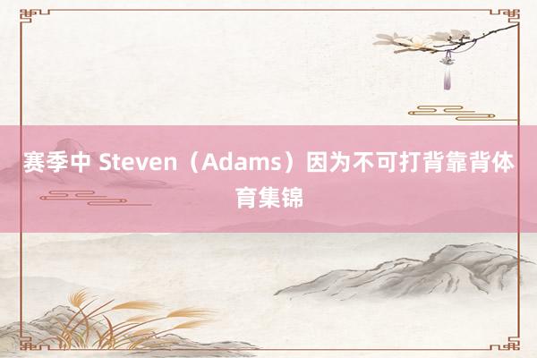赛季中 Steven（Adams）因为不可打背靠背体育集锦