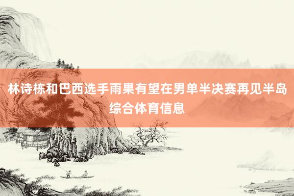 林诗栋和巴西选手雨果有望在男单半决赛再见半岛综合体育信息