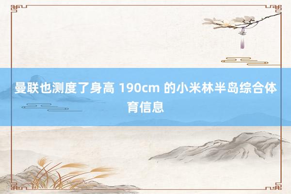 曼联也测度了身高 190cm 的小米林半岛综合体育信息