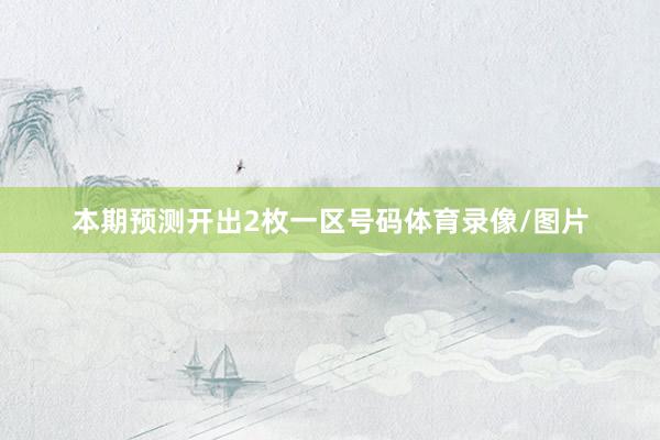 本期预测开出2枚一区号码体育录像/图片