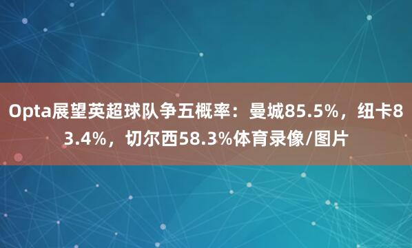 Opta展望英超球队争五概率：曼城85.5%，纽卡83.4%，切尔西58.3%体育录像/图片