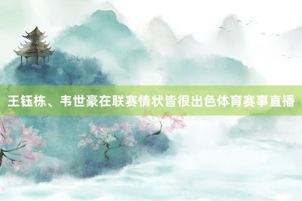 王钰栋、韦世豪在联赛情状皆很出色体育赛事直播