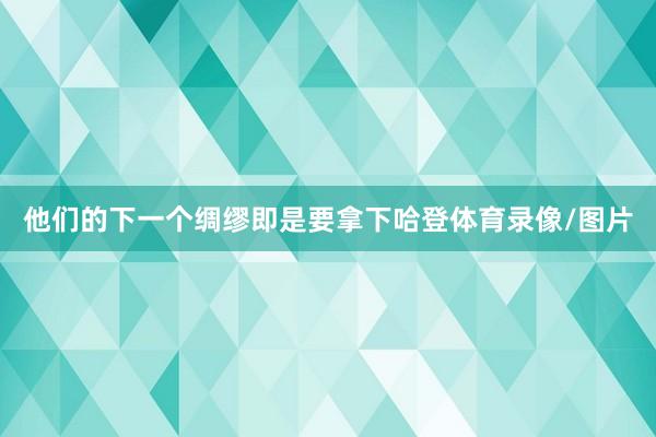他们的下一个绸缪即是要拿下哈登体育录像/图片