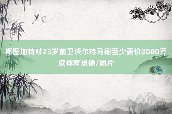 斯图加特对23岁前卫沃尔特马德至少要价8000万欧体育录像/图片