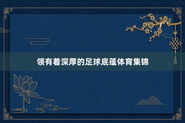 领有着深厚的足球底蕴体育集锦