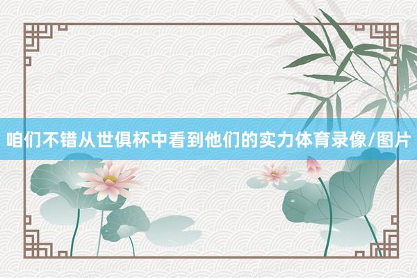 咱们不错从世俱杯中看到他们的实力体育录像/图片
