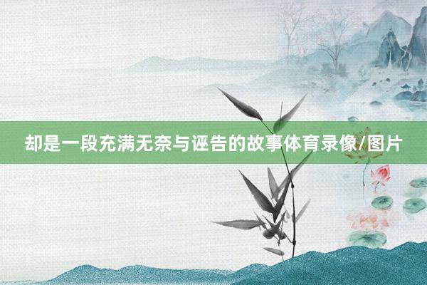 却是一段充满无奈与诬告的故事体育录像/图片