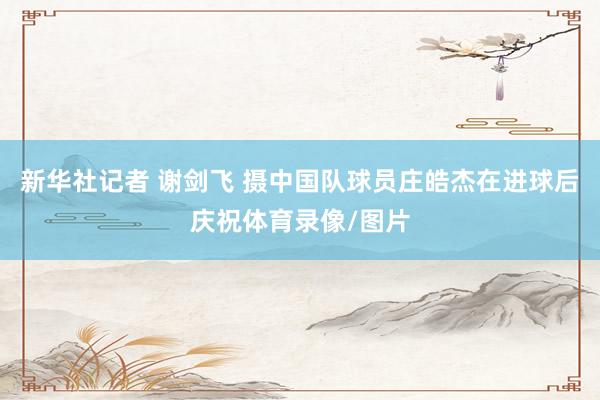 新华社记者 谢剑飞 摄中国队球员庄皓杰在进球后庆祝体育录像/图片