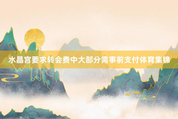 水晶宫要求转会费中大部分需事前支付体育集锦