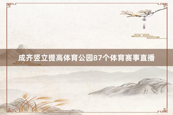成齐竖立提高体育公园87个体育赛事直播