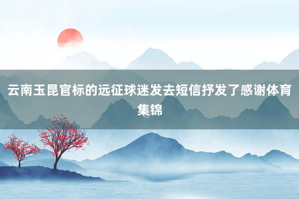 云南玉昆官标的远征球迷发去短信抒发了感谢体育集锦